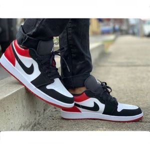 Air Jordan 1 Low Black Toe Sneaker